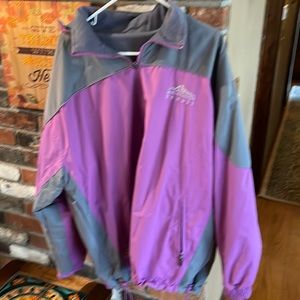 Fleece lined purple and gray jacket bought in Alaska only worn once or twice